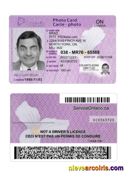 Canada Ontario Photo card